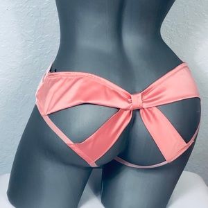 VS Pink Velvet Strappy Cheeky Panty